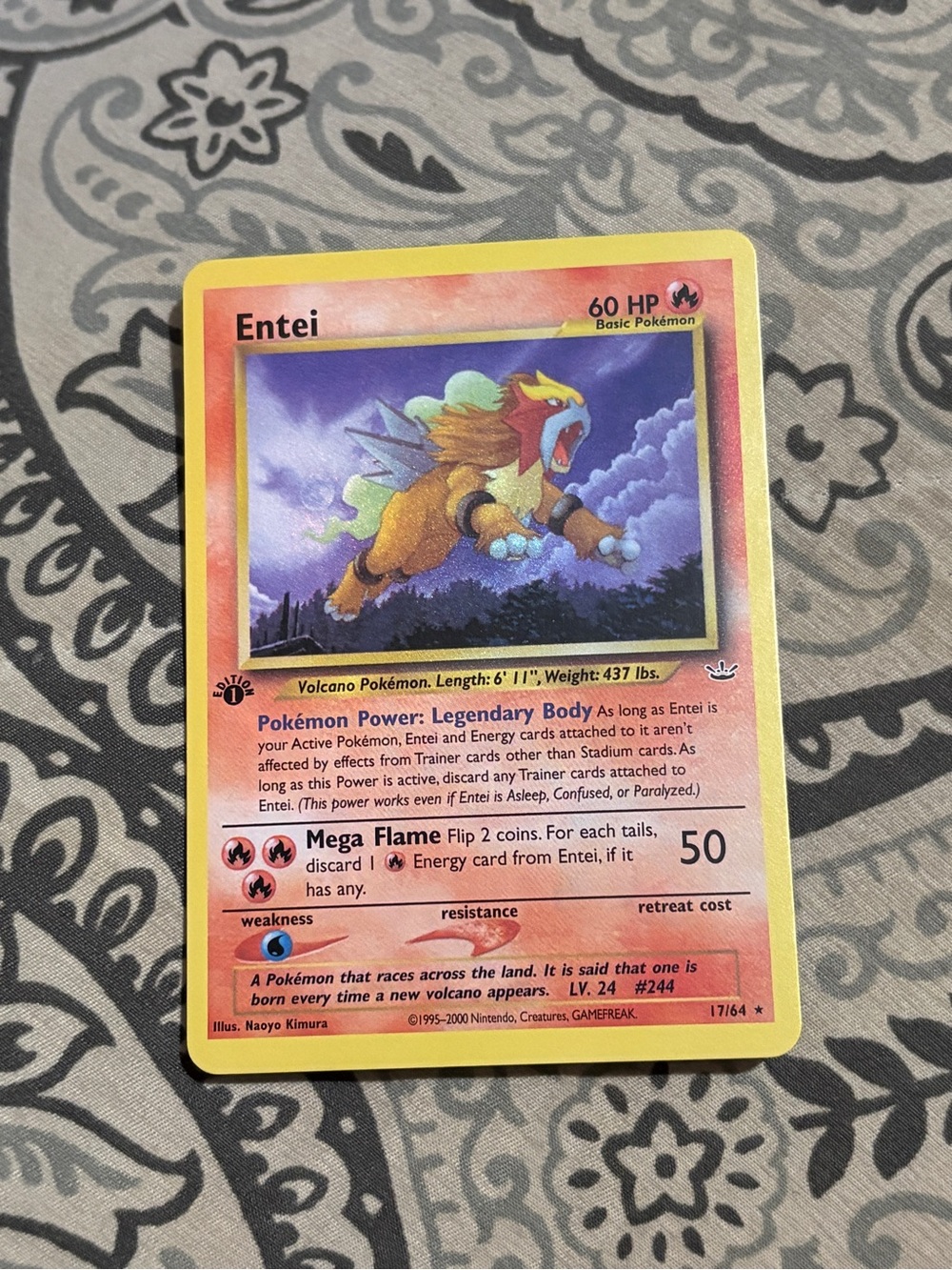 Entei 1st Edition card